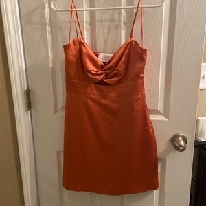 Silk burnt orange dress
